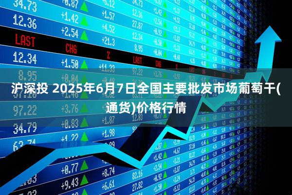 沪深投 2025年6月7日全国主要批发市场葡萄干(通货)价格行情