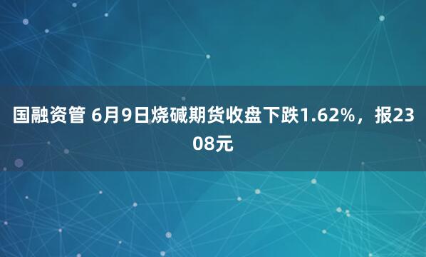 国融资管 6月9日烧碱期货收盘下跌1.62%，报2308元