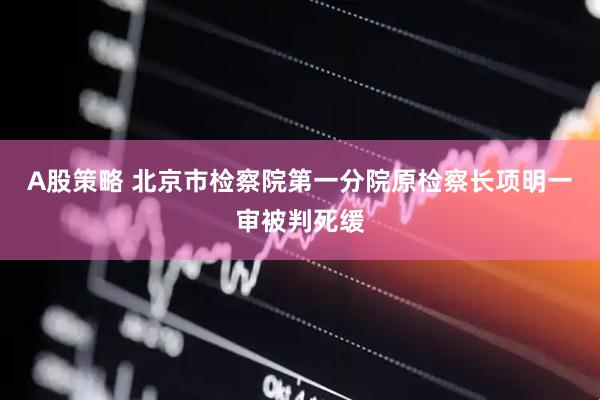 A股策略 北京市检察院第一分院原检察长项明一审被判死缓