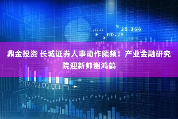 鼎金投资 长城证券人事动作频频！产业金融研究院迎新帅谢鸿鹤