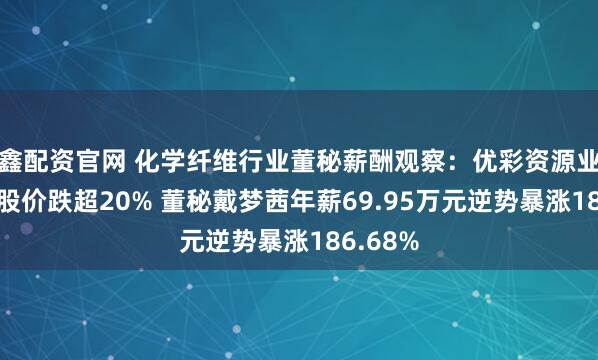 鑫配资官网 化学纤维行业董秘薪酬观察：优彩资源业绩下滑股价跌超20% 董秘戴梦茜年薪69.95万元逆势暴涨186.68%