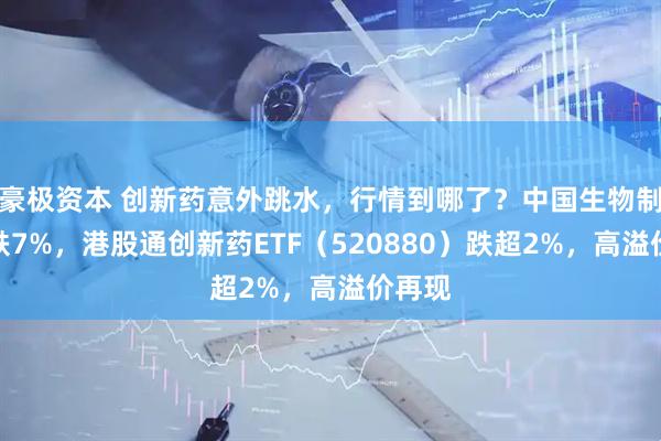 豪极资本 创新药意外跳水，行情到哪了？中国生物制药领跌7%，港股通创新药ETF（520880）跌超2%，高溢价再现