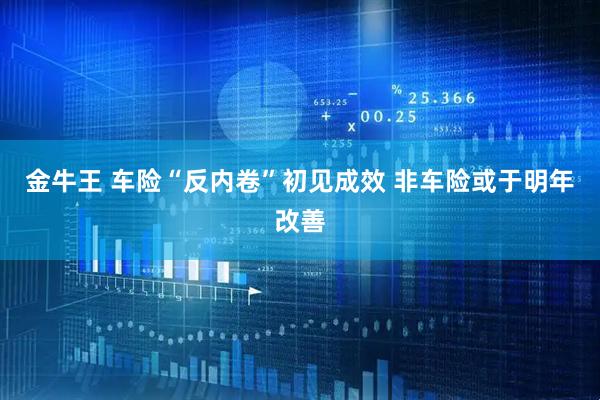 金牛王 车险“反内卷”初见成效 非车险或于明年改善