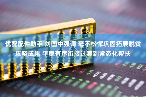 优配配件助手 刘国中强调 毫不松懈巩固拓展脱贫攻坚成果 平稳有序衔接过渡到常态化帮扶